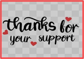 Thank you for your support